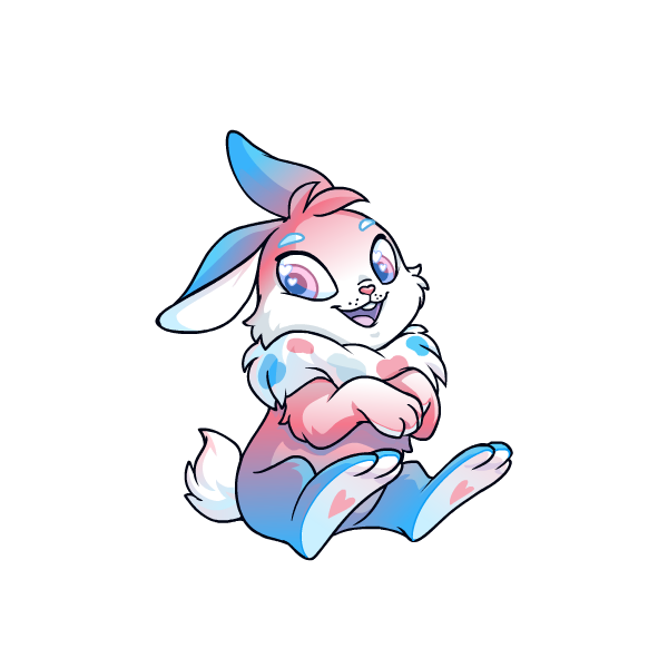 Prismatic Transgender: Adoring Rainbow Cybunny