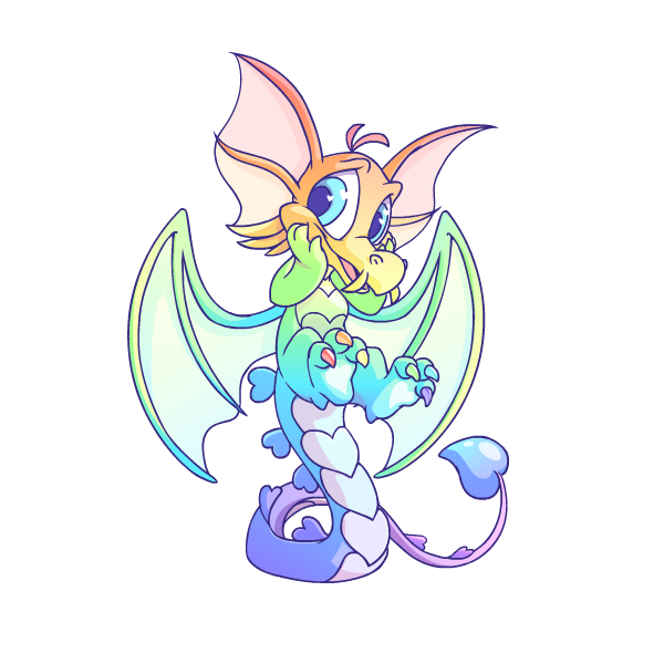 Prismatic Pastel: Adoring Rainbow Draik