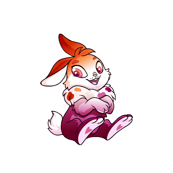 Prismatic Lesbian: Adoring Rainbow Cybunny