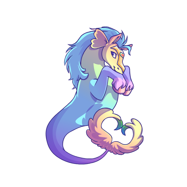 Prismatic Pastel: Adoring Rainbow Peophin