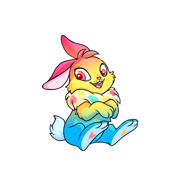 Prismatic Pansexual: Adoring Rainbow Cybunny