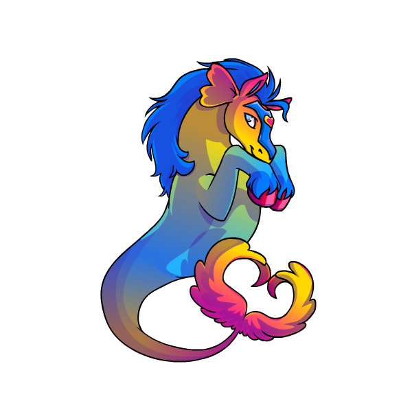 Prismatic Pansexual: Adoring Rainbow Peophin