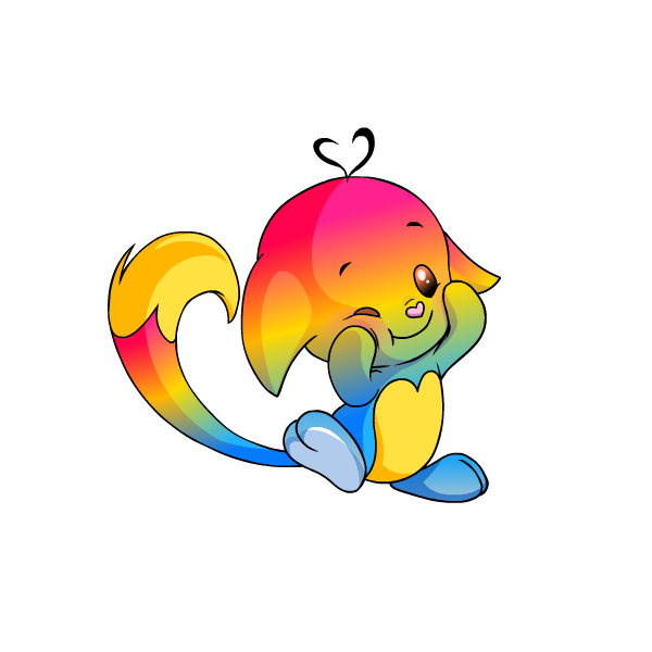 Prismatic Pansexual: Adoring Rainbow Kacheek