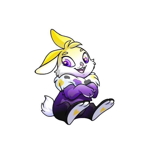 Prismatic Nonbinary: Adoring Rainbow Cybunny